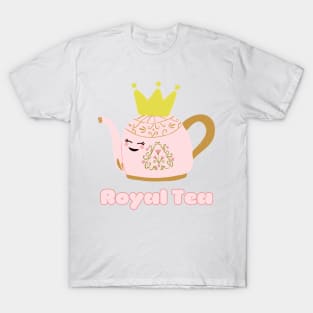 Royal Tea Kawaii Teapot with Crown T-Shirt